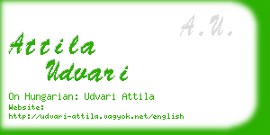 attila udvari business card